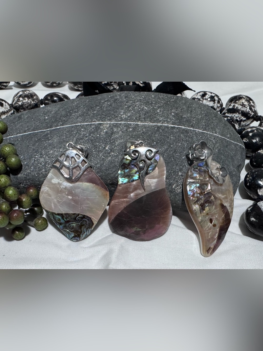 Set of Mother of Pearl/ Abalone Pendants